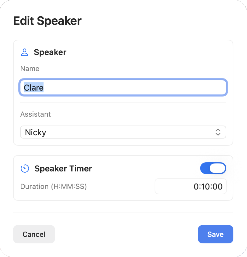 NextNote Memory Edit settings