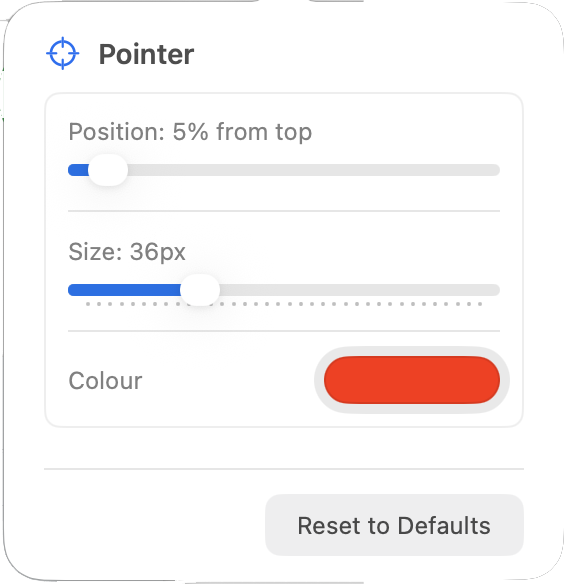 NextNote Prompter settings