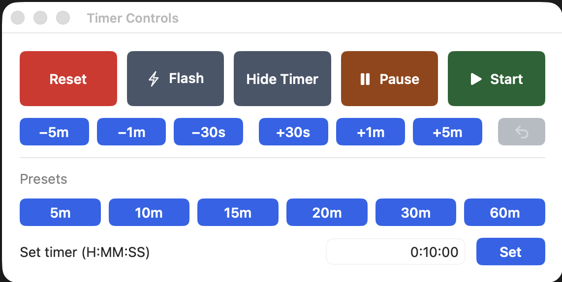 NextNote Timer Controls
