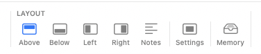 Layout toolbar section